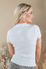 Soft Structure Short Sleeve Button Down Top