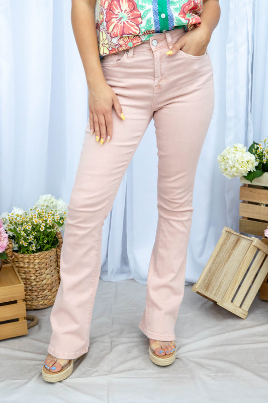 Rosy Dream Pink Bootcut Jeans