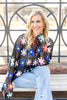 Hello Spring Retro Floral Crochet Sweater