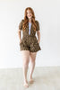 Garden Stroll Contrast Trim Floral Cotton Romper