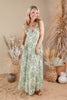 Green Goddess Open Back Maxi Dress