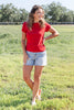 Weekend Daydreams Cotton Blend Crew Neck Tee