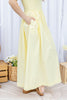 Buttercup Dream Strapless Cotton Midi Dress