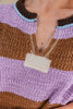 Pretty Promise Purple & Brown Striped Knit Top