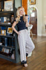 Timeless Romance Lace Trim Wide Leg Linen Blend Pants