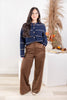 Evening Stroll Stretch Suede Wide Leg Pants