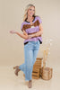 Pretty Promise Purple & Brown Striped Knit Top
