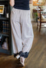 Timeless Romance Lace Trim Wide Leg Linen Blend Pants