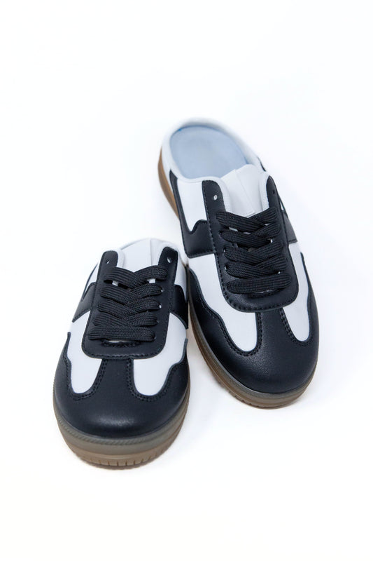 Model Street Black & White Slip On Sneakers