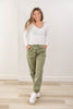 Matcha Magic Sage Green Comfort Stretch Jogger Jeans