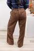 Evening Stroll Stretch Suede Wide Leg Pants