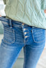 Dream Catcher Mid Rise Trouser Hem Flare Jeans