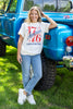 Vintage Style America 1776 Cotton Graphic Tee