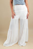 Mellow Minded Bowtie Detail Flowy Wide Leg Pants