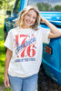 Vintage Style America 1776 Cotton Graphic Tee