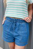 Shoreline Stitch Drawstring Denim Shorts