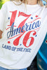 Vintage Style America 1776 Cotton Graphic Tee