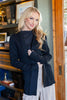 Grab & Go Ribbed Open Front Waffle Knit Cardigan