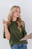 Soft Soul Short Sleeve Crewneck Wool Blend Sweater