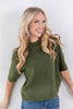 Soft Soul Short Sleeve Crewneck Wool Blend Sweater