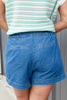 Shoreline Stitch Drawstring Denim Shorts