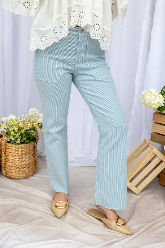 Stripe by Stripe Relaxed Bootcut Jeans