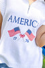 America Half Zip Sleeveless Sweater