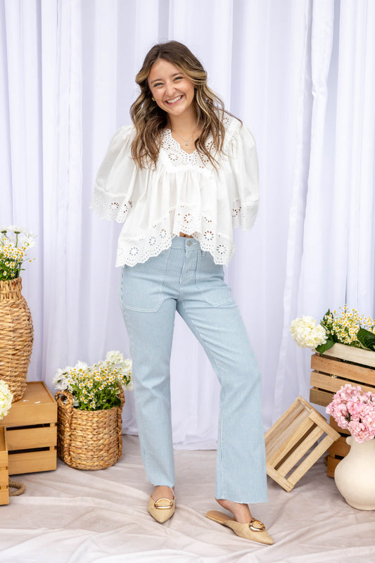 Stripe by Stripe Relaxed Bootcut Jeans