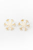 Snowflake Shimmer Pearl Post Earrings