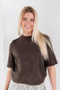 Soft Soul Short Sleeve Crewneck Wool Blend Sweater