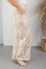 Pastel Patchwork Print Floral Wide Leg Jeans