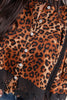 Fierce & Fancy Leopard Lace Trim Button Front Top