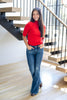 Call The Shots Mid Rise Flare Jeans