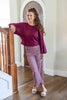 Ruffle Trouble Gingham Print Straight Leg Ruffle Hem Pants
