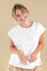 Casual Icon Cap Sleeve Cotton Top