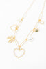 Pearl Heart Delight Charm Necklace