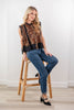Fierce & Fancy Lace Trimmed Leopard Print Sleeveless Top