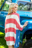 Star Kissed American Flag Knit Open Cardigan