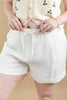 Sandy Horizon Lightweight Pleated Drawstring Waist Shorts