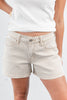 Sun Kissed Tan Striped Mid Rise Mom Shorts
