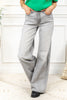 Mercury Rising Gray Wash Wide Leg Jeans