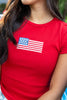 Classic Glory Cotton Blend Graphic American Flag T-Shirt