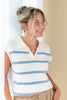 Balanced in Beauty Striped V-Neck Collar Sleeveless Top