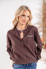 Girl Club Contrast Piping Cardigan Sweater
