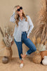 Radiant Lines Long Sleeve Button Down Top