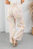 Pastel Patchwork Print Floral Wide Leg Jeans