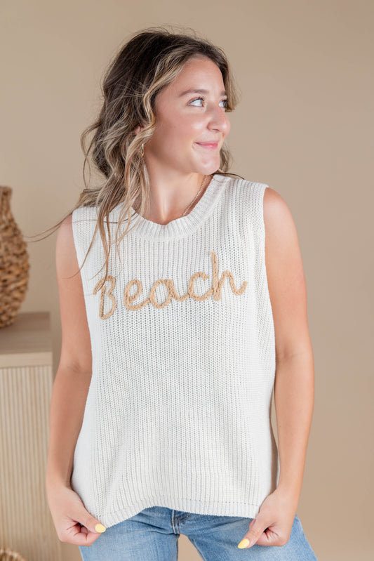 Beach Day Escape Sleeveless Top