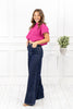 Free Spirit Retro Wide Leg Tummy Control Judy Blue Jeans