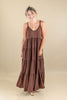 Sunny Day Adjustable Strap Tiered A-Line Maxi Dress