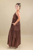 Sunny Day Adjustable Strap Tiered A-Line Maxi Dress